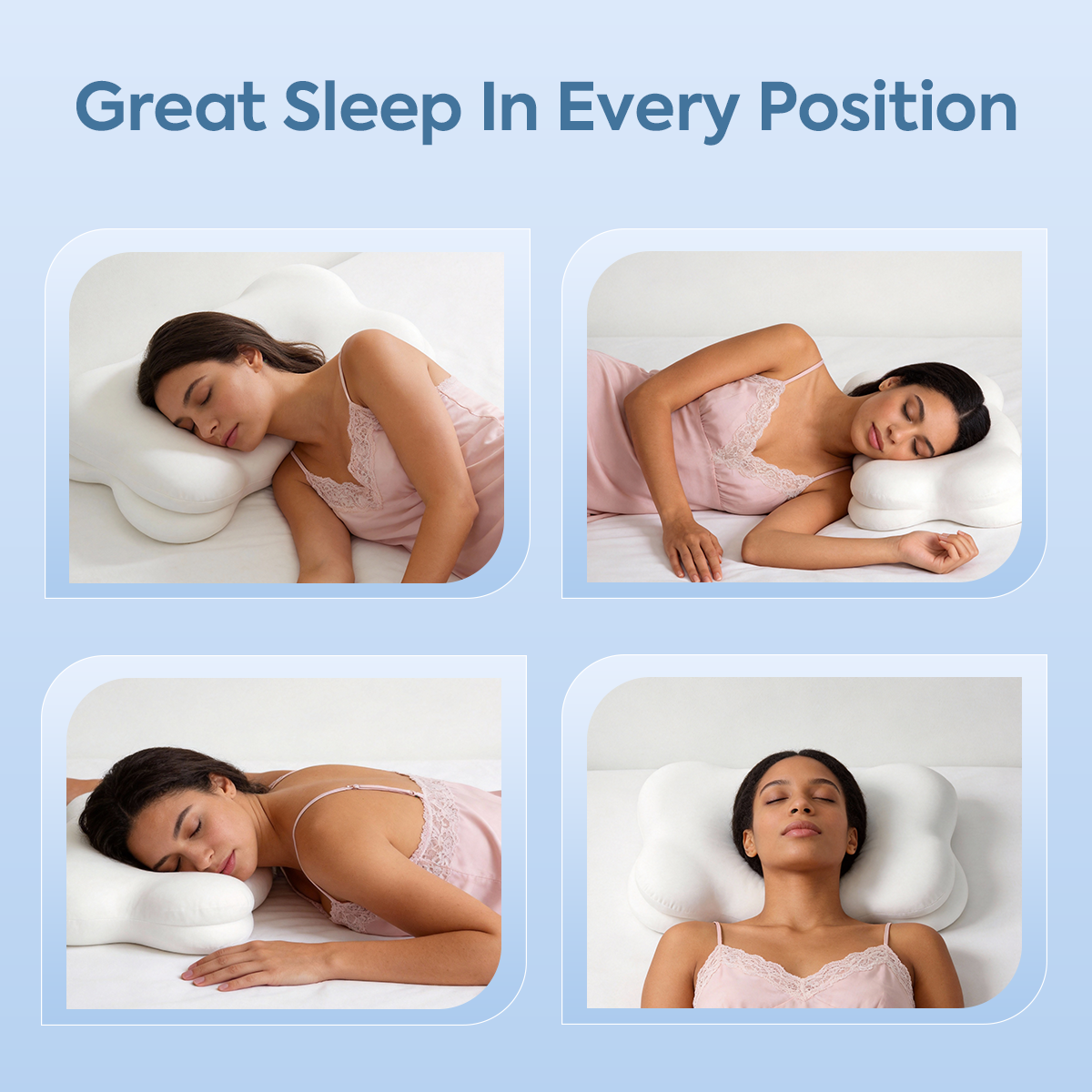 Soft Support Memory Foam Pillow for Gentle, Restful Sleep
