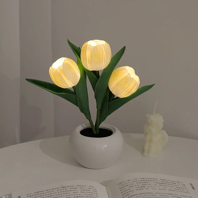 LED Tulip Night Light Flower Table Lampđˇ