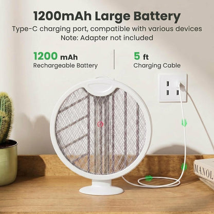 Foldable Electric Fly Swatter Racket– USB Rechargeable