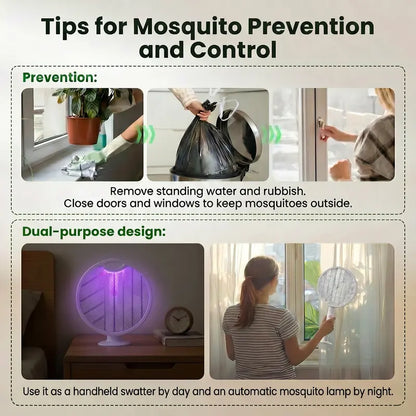 Foldable Electric Fly Swatter Racket– USB Rechargeable