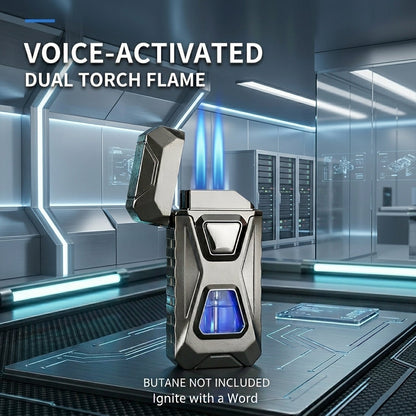 Voice-Activated Dual Torch Lighter (Butane Not Included)