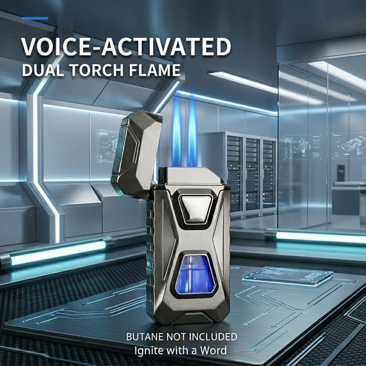 Voice-Activated Dual Torch Lighter (Butane Not Included)