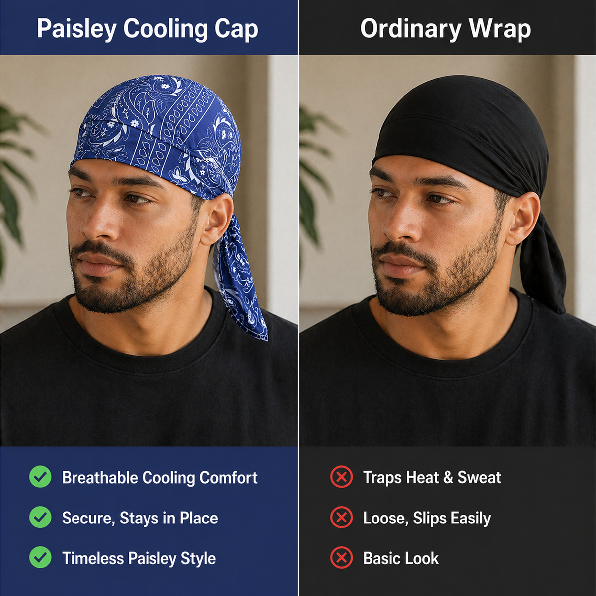 Paisley Cooling Headscarf Cap