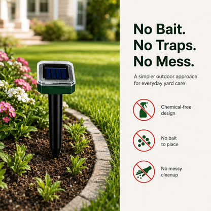 Solar Powered Waterproof Screw Mole Repellent