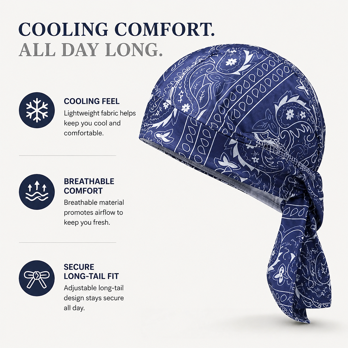 Paisley Cooling Headscarf Cap