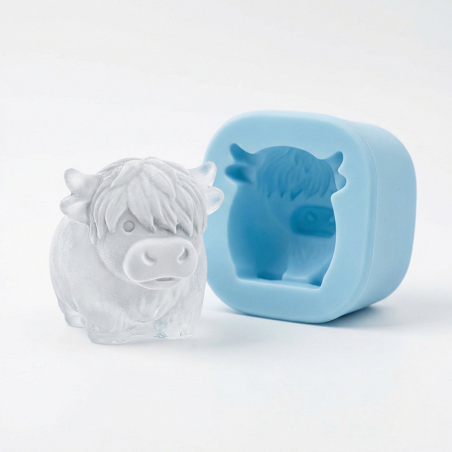 🐇🐰 Mini Highland Cow/Rabbit Ice Cube Mold – Cute 3D Ice for Drinks, Parties & Gifts