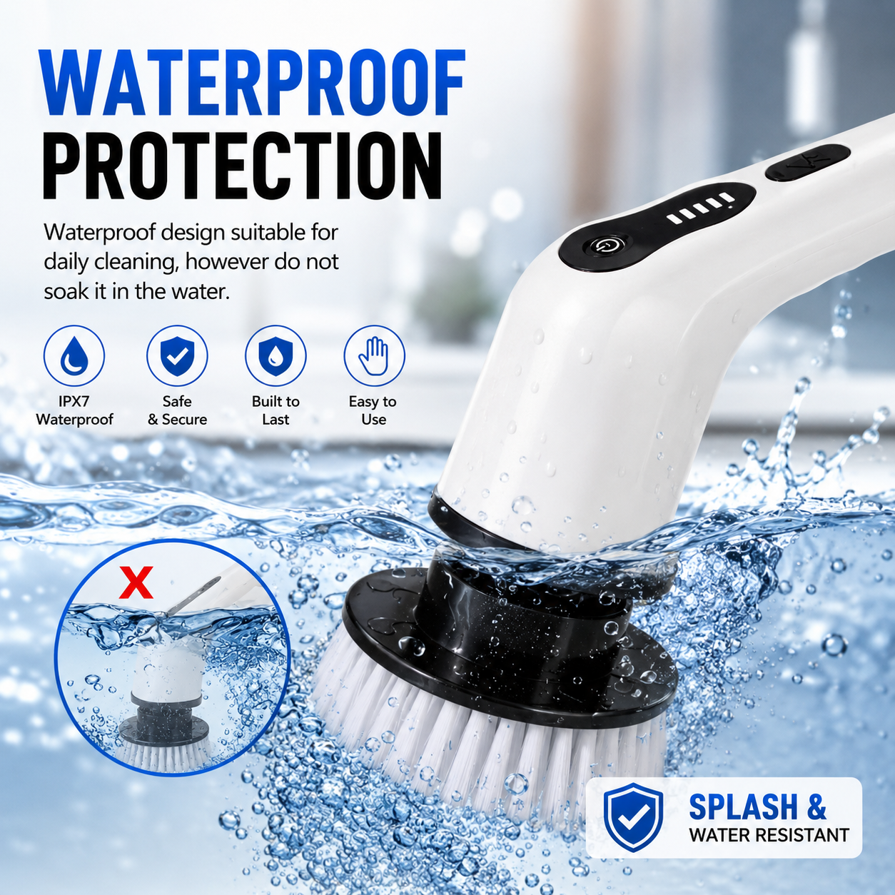 Power Glide Spin Brush For Effortless Cleaning