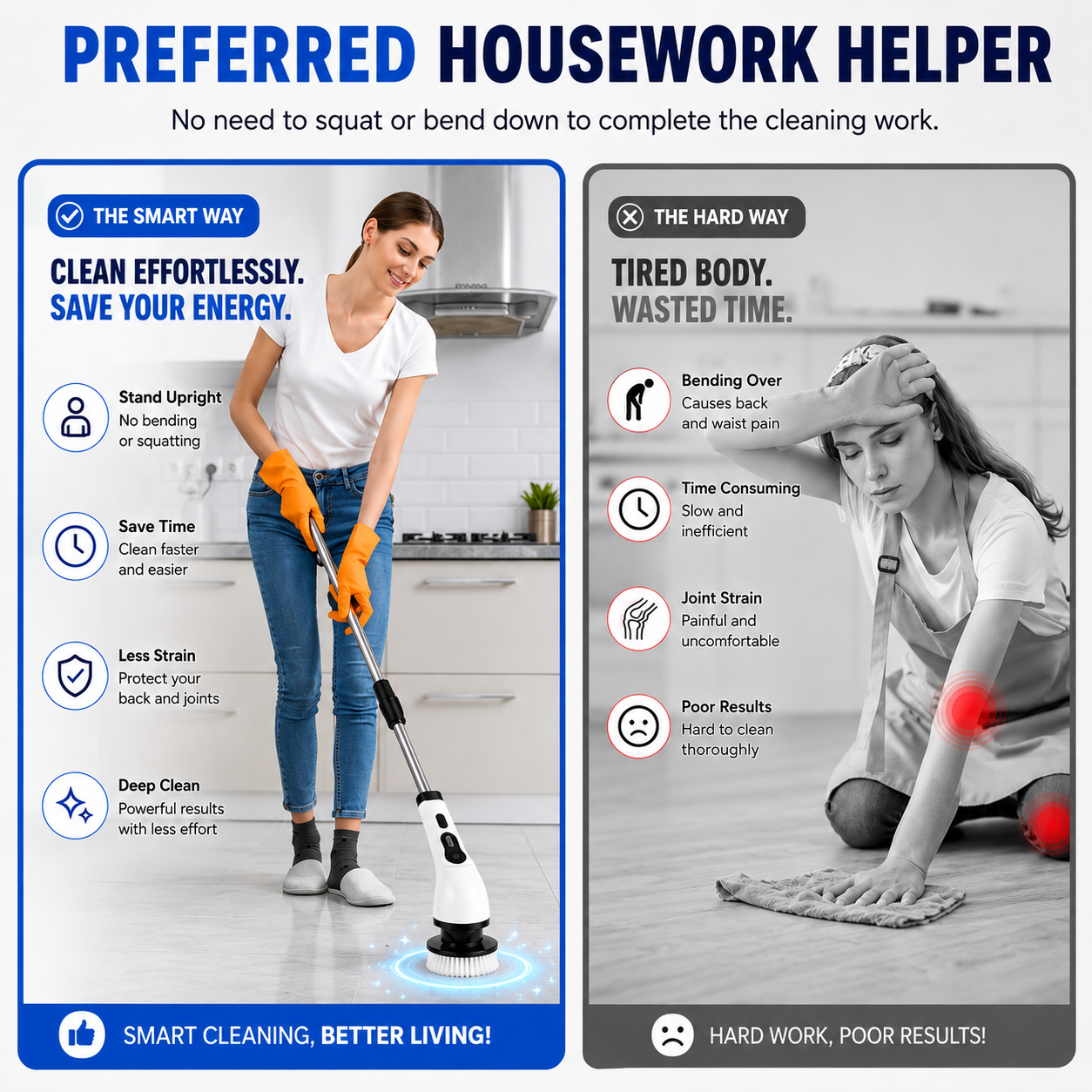 Power Glide Spin Brush For Effortless Cleaning