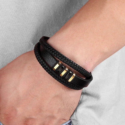 To My Son - Never Alone - Braided Bracelet Set