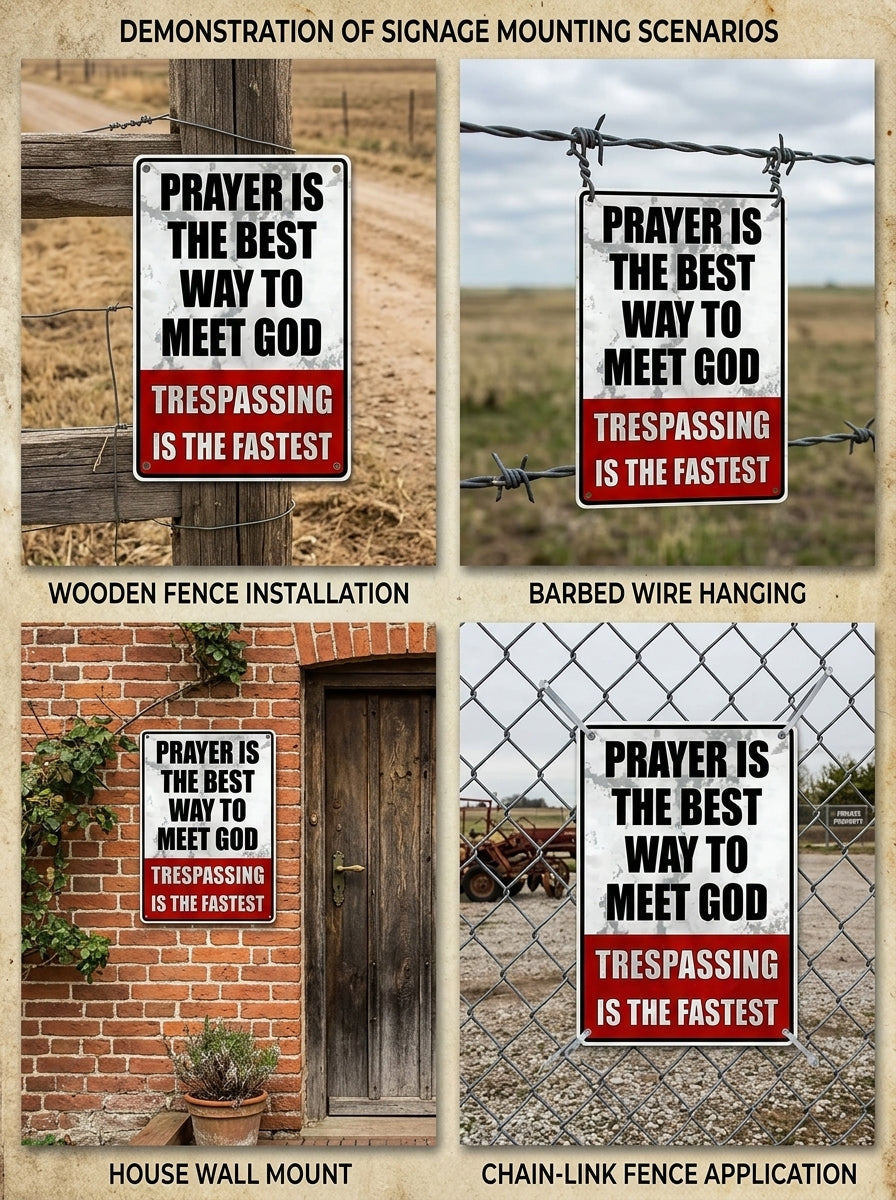 Metal No Trespassing Signs Private Property Funny