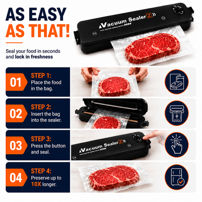2-in-1 Food Vacuum Sealer – Keep Food Fresh for Months
