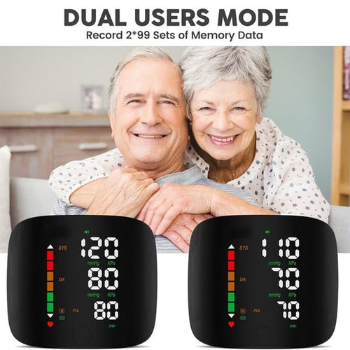 Wrist Blood Pressure Monitor – LED Display, Health Tracking