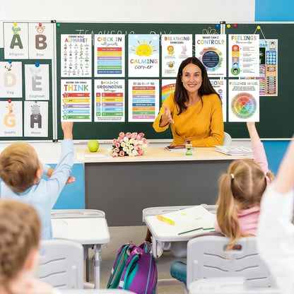 Calming Corner Posters&Feelings Wheel Chart🌈🧠