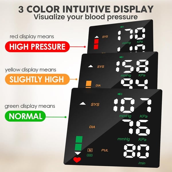 Wrist Blood Pressure Monitor – LED Display, Health Tracking