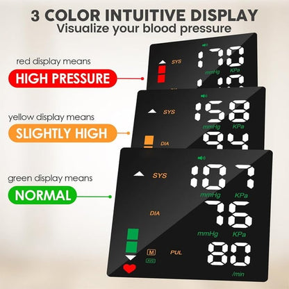 Wrist Blood Pressure Monitor – LED Display, Health Tracking