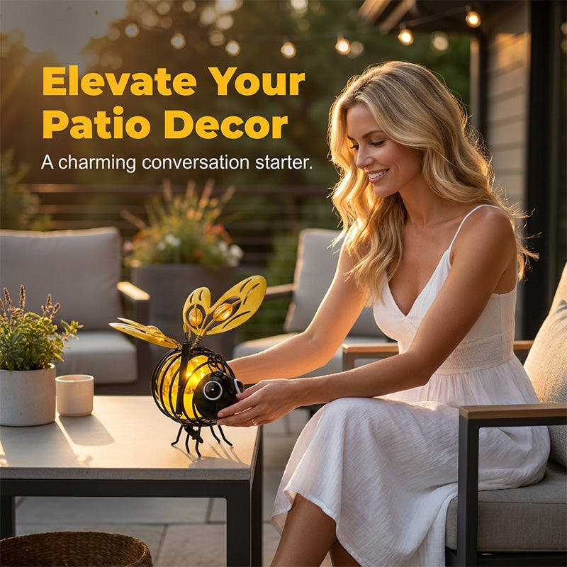 Solar Hanging Bee Garden Light